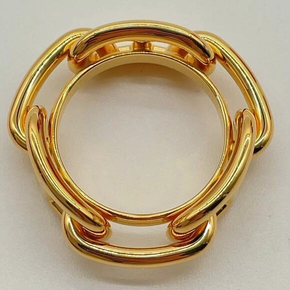 HERMES Chaine d'Ancre Gold Scarf Ring W/Box /Bag - Picture 3 of 8